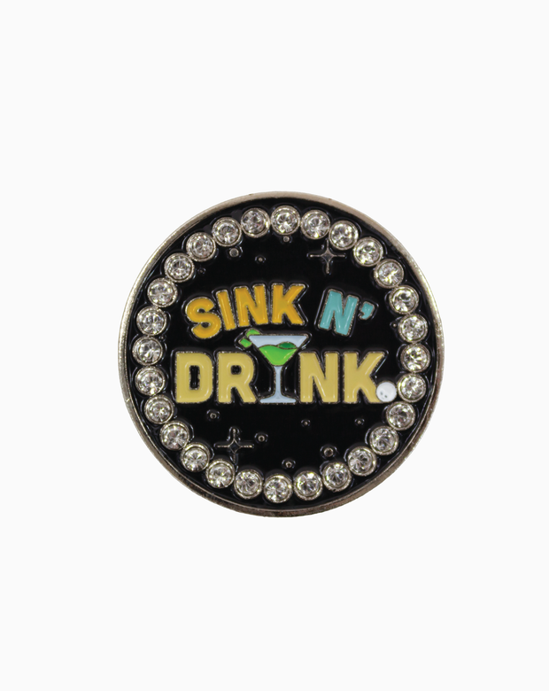 SINK N' DRINK Ball Marker and Hat Clip Set