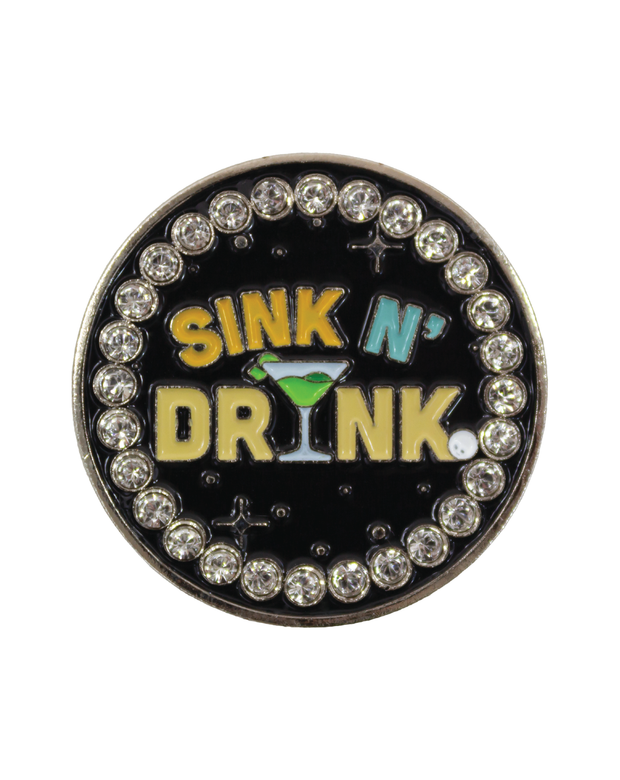 SINK N' DRINK Ball Marker and Hat Clip Set
