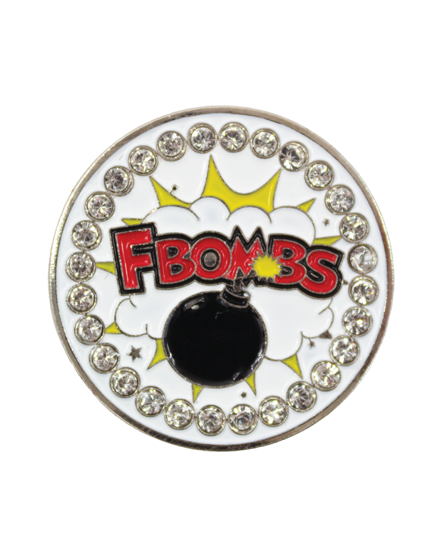 F BOMB Ball Marker and Hat Clip Set