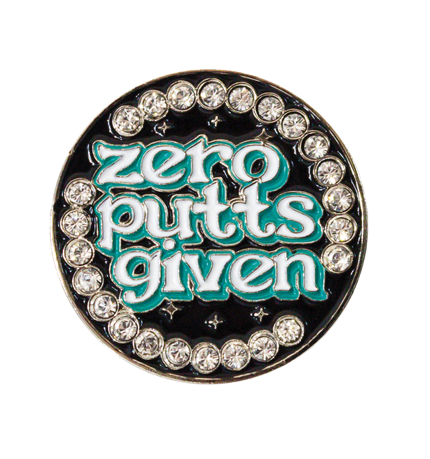 Zero Putts Given Ball Marker and Hat Clip Set