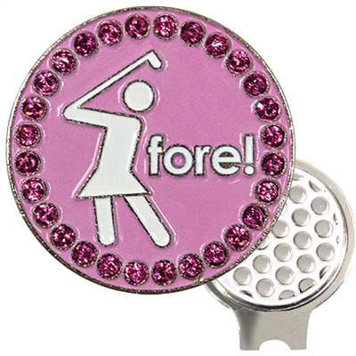 Fore Golfer Ball Marker and Hat Clip Set