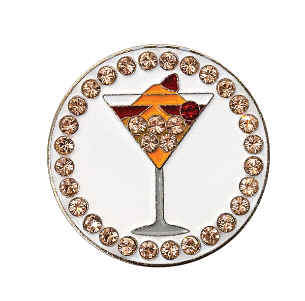 Peach Bellini Ball Marker and Hat Clip Set