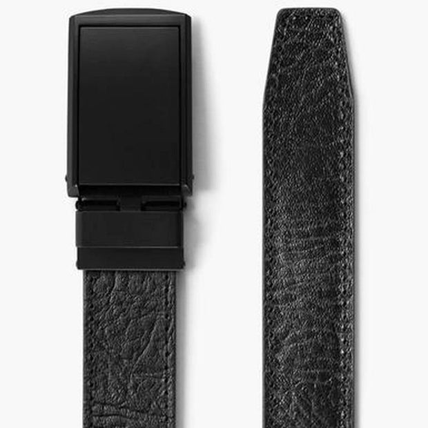 Top Grain Leather - Black/Matte Black Belt