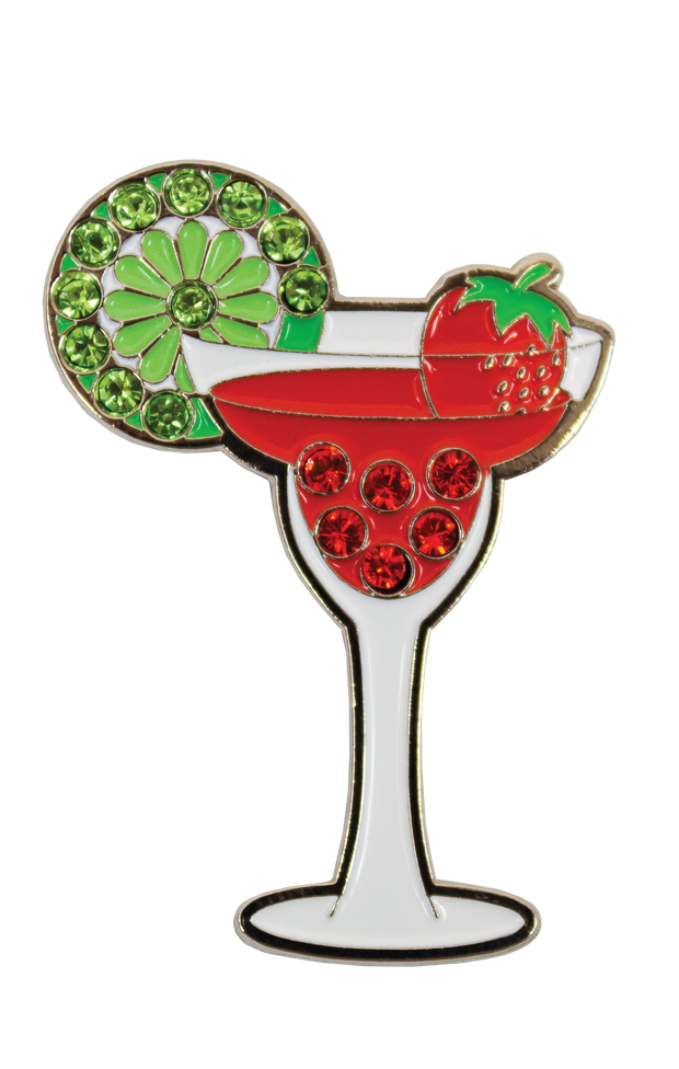 Strawberry Daquiri Ball Marker and Hat Clip Set